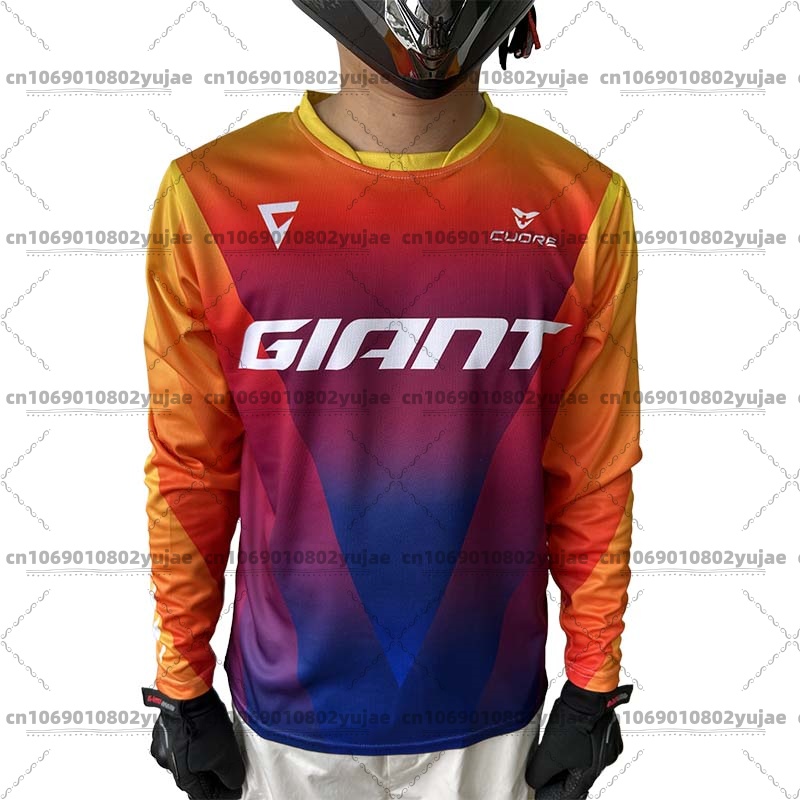 Cycling Gear Jersey - Men's Giant Long Sleeve Mountain Bike