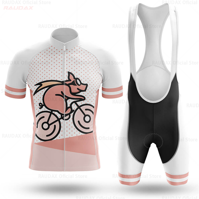 Men's Funny Pig Cartoon Anime  - огляд і ціна Cycling Gear Jersey