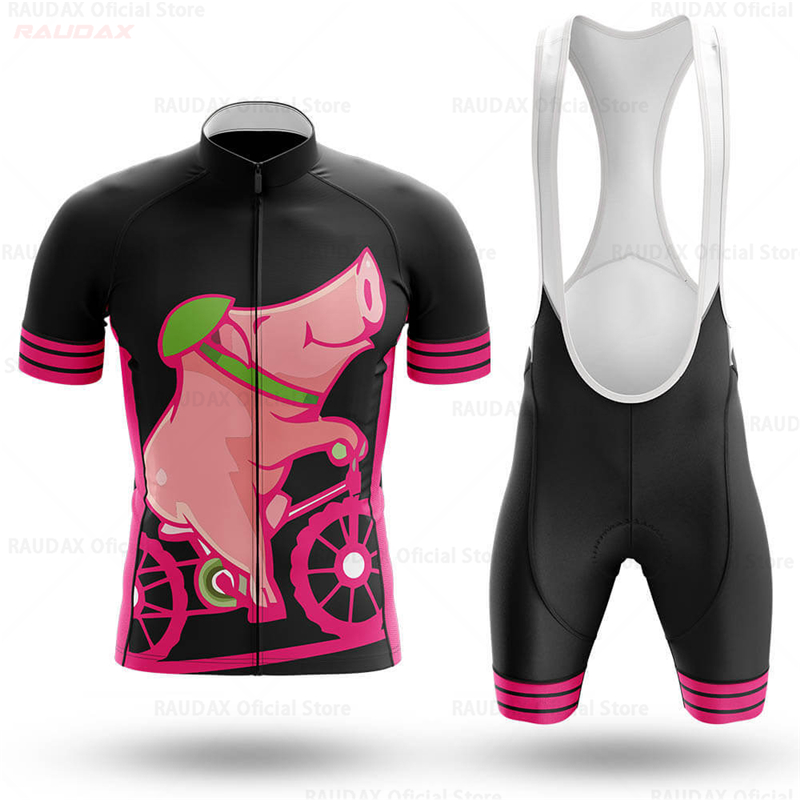 Men's Funny Pig Cartoon Anime  - огляд і ціна Cycling Gear Jersey